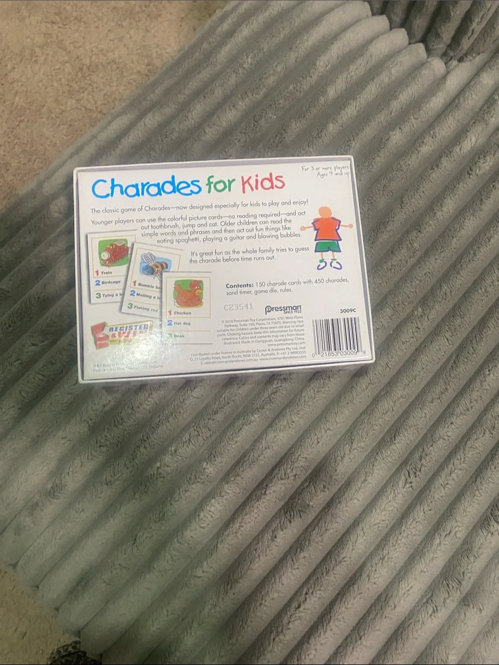 Charades for Kids Game - White Box